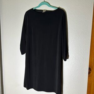 CHICOS BLACK DRESS WITH 3/4 SLEEVES. Sz 2P AWESOME!